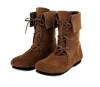 074 Mittelalter-Stiefel "Aurin" mit Stulpe - Braun