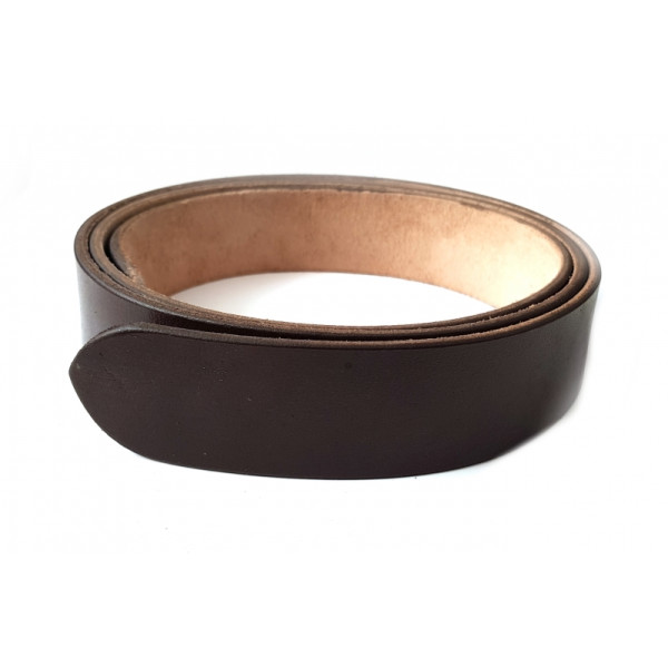 5000 Belt blank "Rolf" made of robust leather - Dark brown