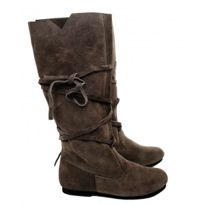 019 Medieval suede boots - Dark brown