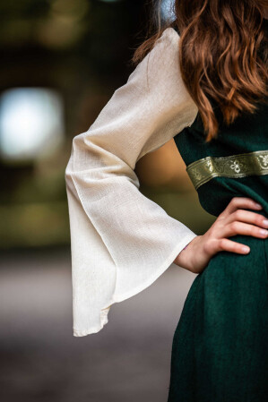Mädchenkleid "Piccola Donna" Grün/Natur XXS