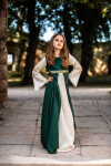 Mädchenkleid "Piccola Donna" Grün/Natur XXXS
