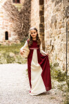 Mädchenkleid "Piccola Donna" Rot/Natur XXXS