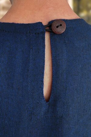 Mädchenkleid "Piccola Donna" Blau/Natur XXS