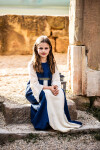 Mädchenkleid "Piccola Donna" Blau/Natur XXS
