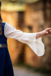 Mädchenkleid "Piccola Donna" Blau/Natur XXXS