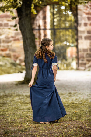 4042 Summer dress - Blue/Natural XXS