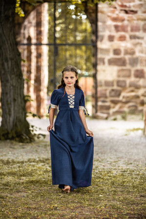 4042 Abito estivo - Blu/Naturale XXXS