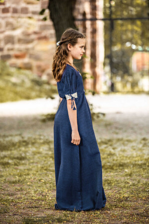 4042 Abito estivo - Blu/Naturale XXXS