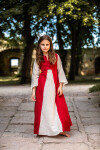 Mädchenkleid "Elsa" Rot/Natur XS
