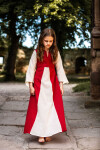 Vestido de niña "Elsa" Rojo/Natural XXXS