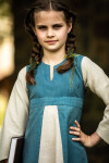 Mädchenkleid "Elsa" Blau/Natur XXXS