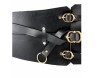 1230 Ceinture corset en cuir noble "Audrey" - Noir
