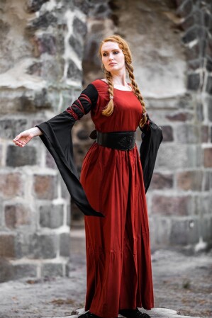 Miedergürtel "Alana" mit keltischer Prägung Schwarz 110 cm