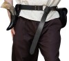 Leather ring belt with celtic pattern black 150 cm