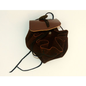 Leather pouch "Renate" Brown