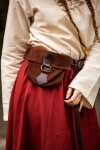 Leder-Gürteltasche mit Drachenschließe "Will" Braun