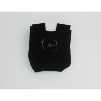 Leather belt bag with skull buckle "Claren" Black