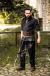 Robuste Ceinture viking "Sif" Marron foncé 140 cm