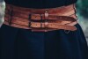 Cinturón vikingo robusto "Sif" Coñac Marrón 100 cm