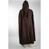 Wool cape with arm slits "Frank" Brown