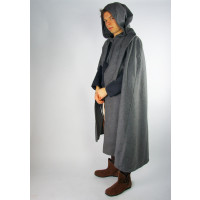 Wool cape with arm slits "Frank" Grey