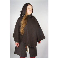 Viking Gugel "Egill" with embroidery brown