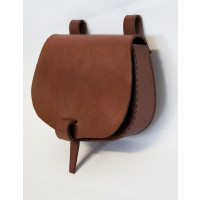 Leather belt bag "Nora" Brown