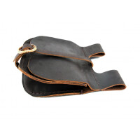 3014 Leather belt bag "Udo"- Dark brown