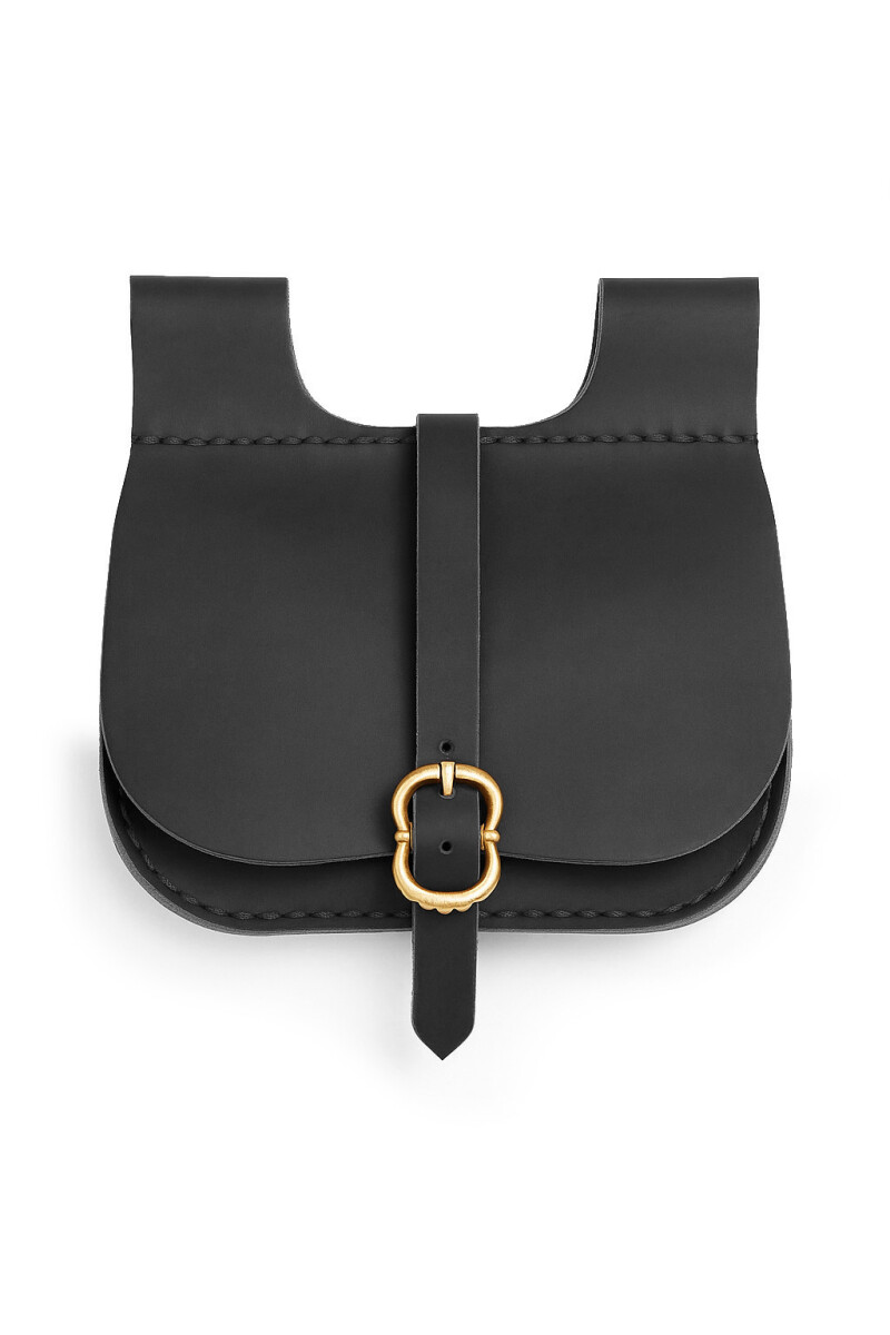 Mittelalter Gürteltasche Leder "Udo" Schwarz