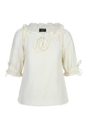Medieval short sleeve blouse "Vera" Natural XL