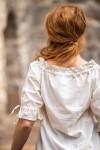 Medieval short sleeve blouse "Vera" Natural XL