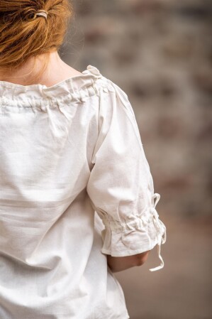 Blusa medieval de manga corta "Vera" Natural XXXL