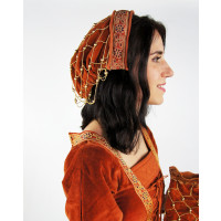 Noble velvet bonnet "Elaine" Terracotta