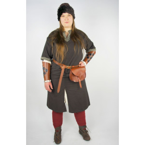 1920 Viking cap "Ulf" - brown with Dark brown fur
