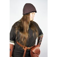 1920 Viking cap "Ulf" - brown with Dark brown fur