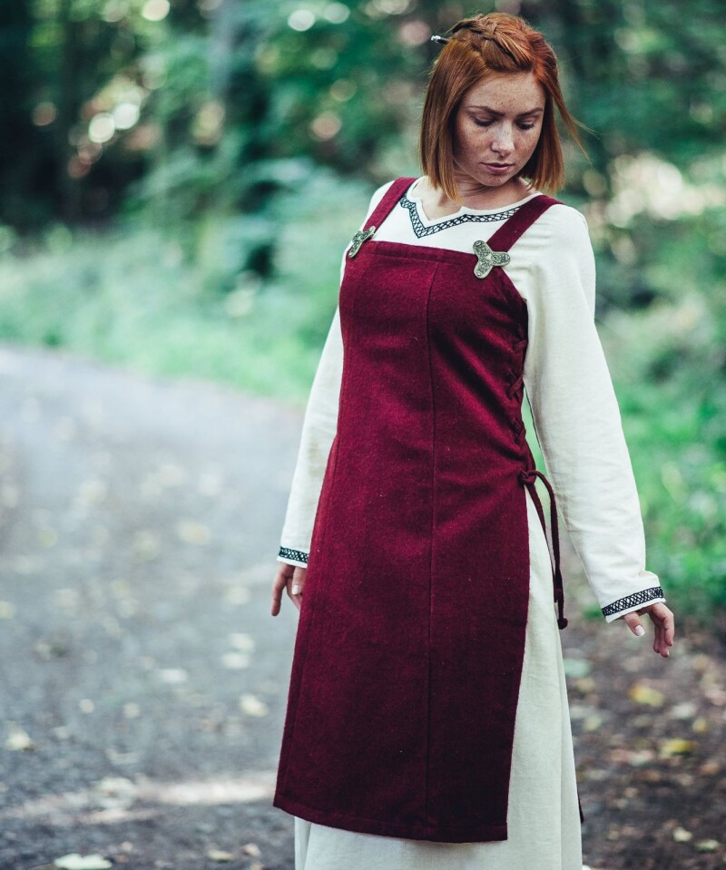 Wikinger Überkleid aus Wolle "Aila" Rot S/M