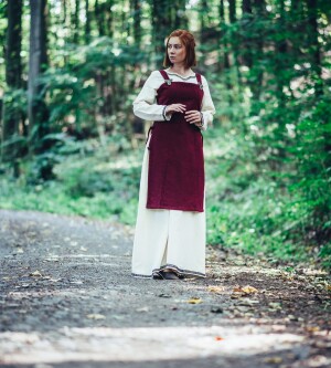 Wikinger Überkleid aus Wolle "Aila" Rot L/XL