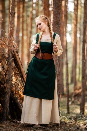 Wikinger Überkleid aus Wolle "Aila" Grün S/M