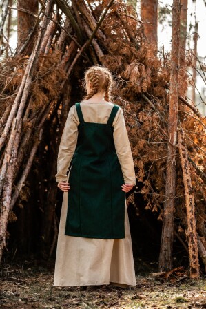 Wikinger Überkleid aus Wolle "Aila" Grün S/M
