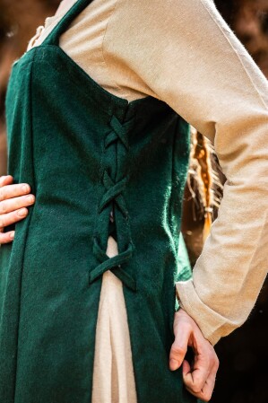 Wikinger Überkleid aus Wolle "Aila" Grün S/M