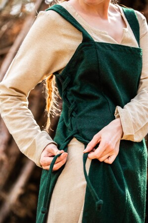 Wikinger Überkleid aus Wolle "Aila" Grün S/M