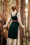 Wikinger Überkleid aus Wolle "Aila" Grün S/M