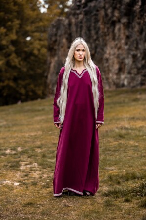 Vestido vikingo "Brígida" - Rojo L