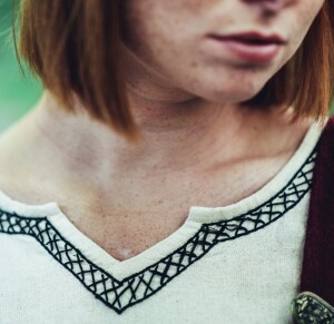 Robe viking "Brigida" - Ècru S