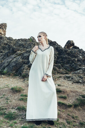 Robe viking "Brigida" - Ècru M