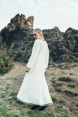 Robe viking "Brigida" - Ècru M
