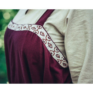 Overdress "Halla"- hand embroideRed border Red S/M