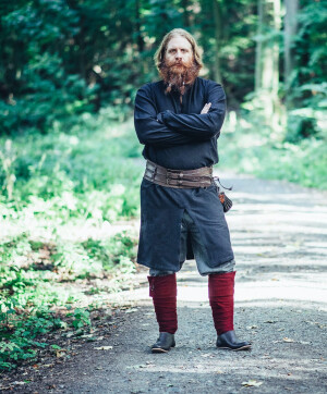 Viking long tunic "Lennart"- black S