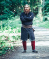 Túnica larga vikinga "Lennart" - Negro XXXL