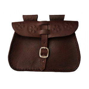 3017 Leather belt pouch - brown